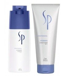 Wella Sp Hydrate Shampoo + Conditioner Zestaw Szampon + Odżywka Nawilżająca do Włosów Suchych 250ml 200ml